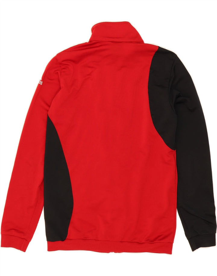 ADIDAS Boys Tracksuit Top Jacket 15-16 Years XL  Red Colourblock Polyester Vintage Adidas and Second-Hand Adidas from Messina Hembry 