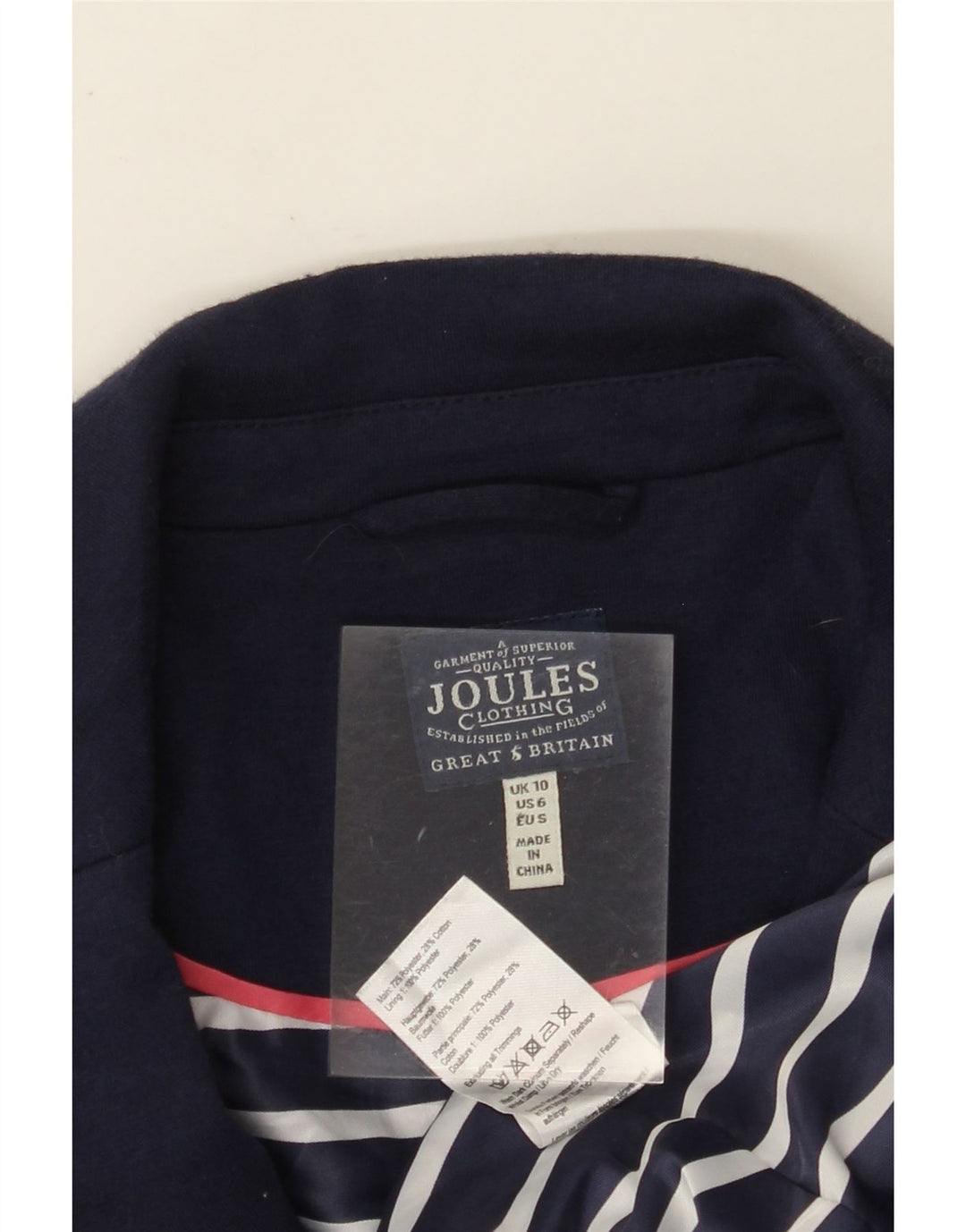 Jachetă Blazer pentru femei JOULES 10 UK 10 Bumbac, albastru bleumarin