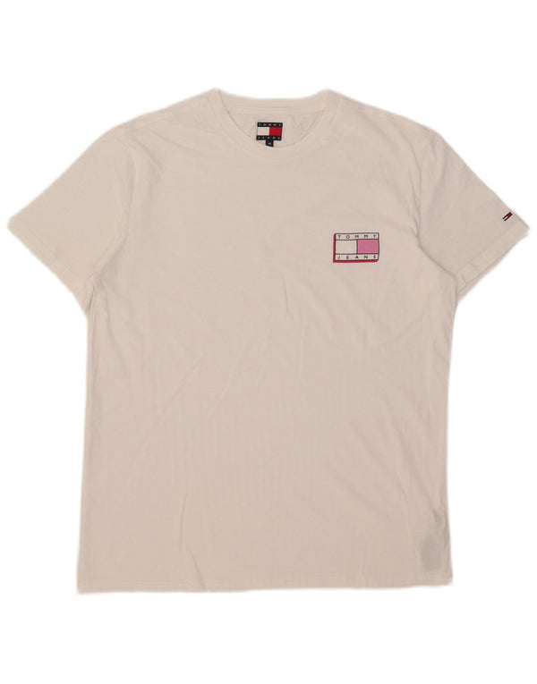 Tricou Tommy Hilfiger pentru bărbați Top Medium White Bumbac