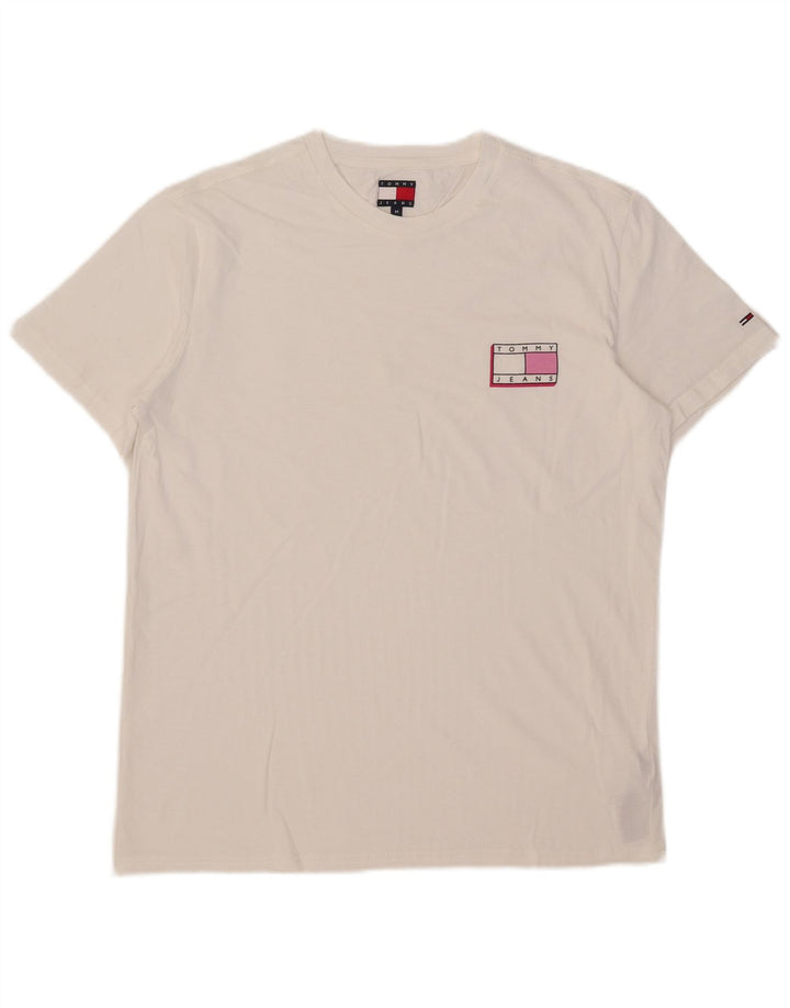 Tricou Tommy Hilfiger pentru bărbați Top Medium White Bumbac