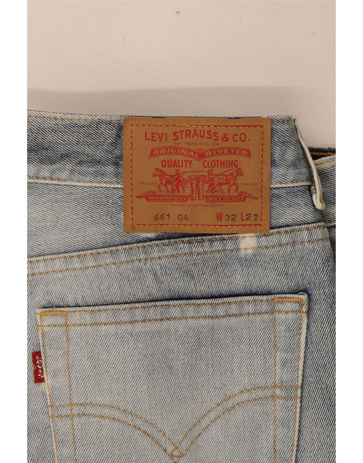 Jeans Levi's 661 Capri pentru bărbați, W32 L22, albastru bleumarin, bloc de culoare