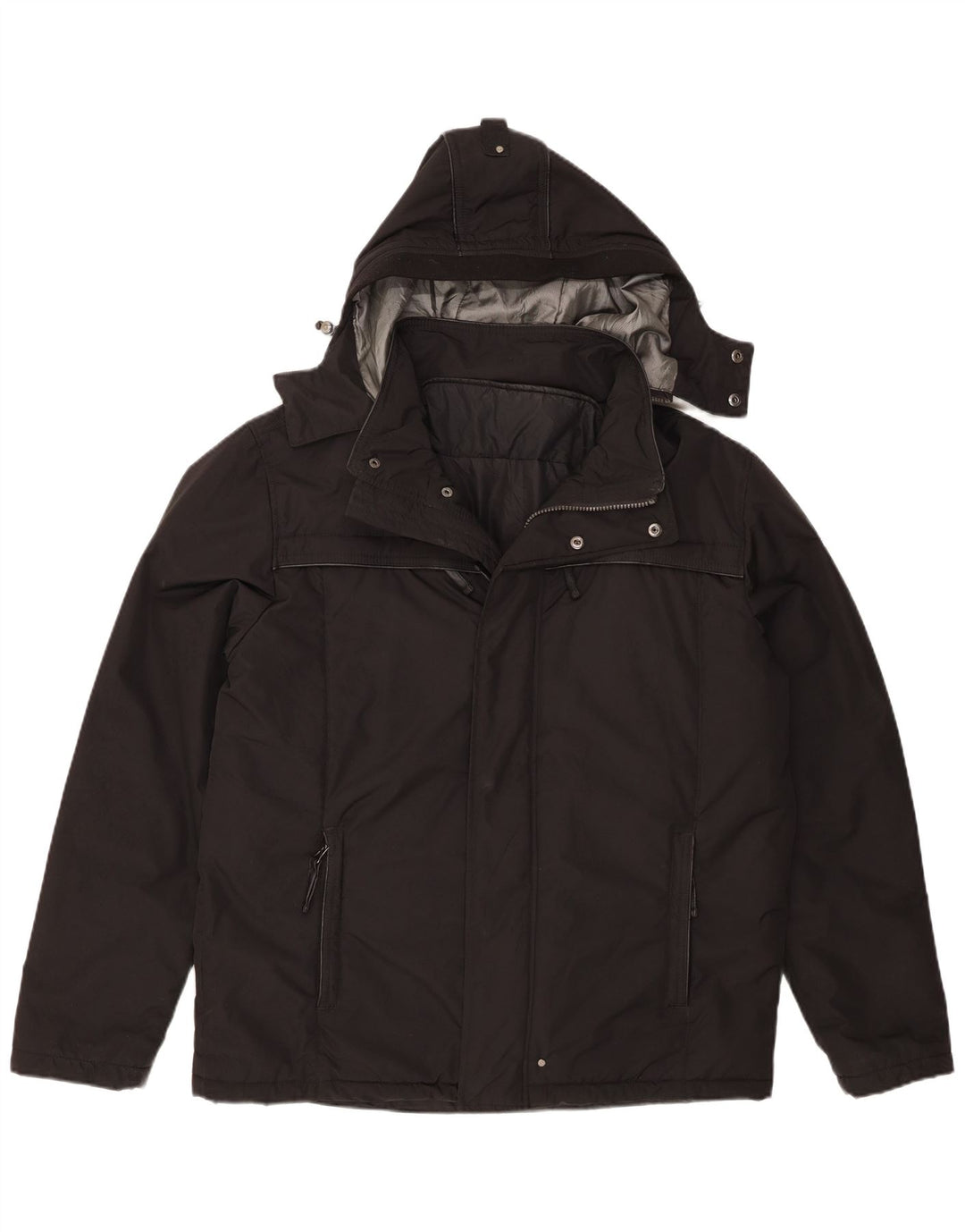 Jachetă căptușită cu glugă pentru bărbați Ivy Oxford IT 52 XL poliester negru