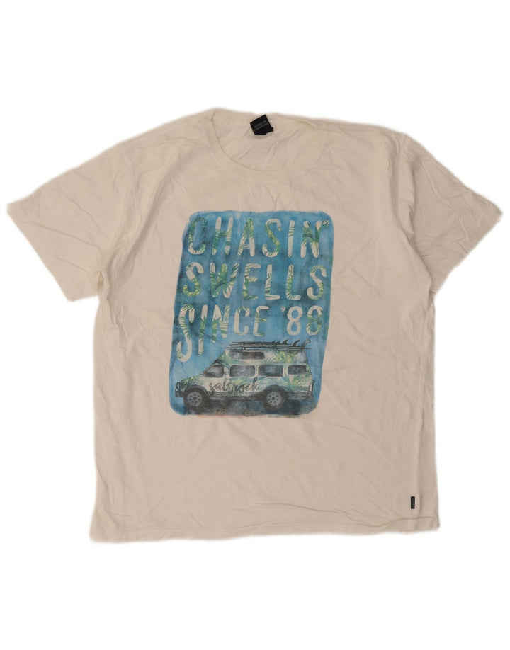 Tricou grafic pentru bărbați Saltrock Top Medium White Bumbac
