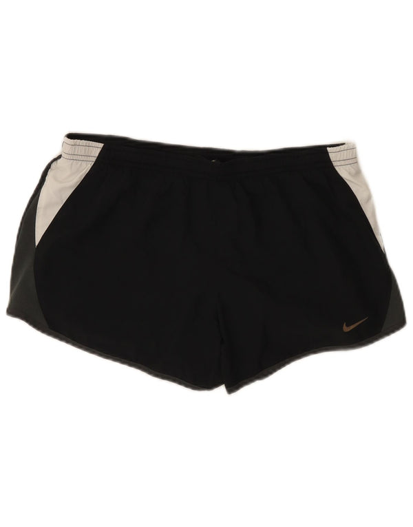 Pantaloni scurți sport Nike Dri Fit pentru femei UK 10, negru, poliester color bloc