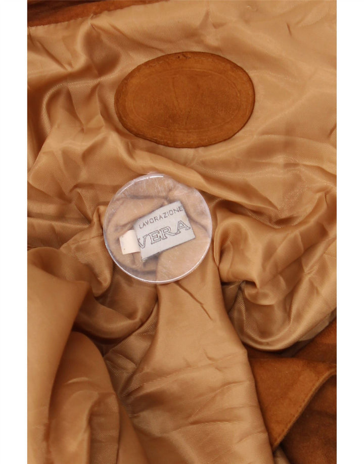 Pardesiu de piele intoarsa pentru femei VINTAGE UK 20 2XL din piele bej