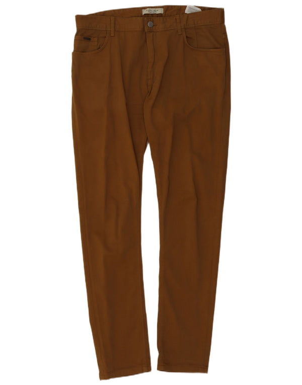 Pantaloni casual skinny pentru bărbați Zara EU 46 XL W36 L32 Maro Bumbac
