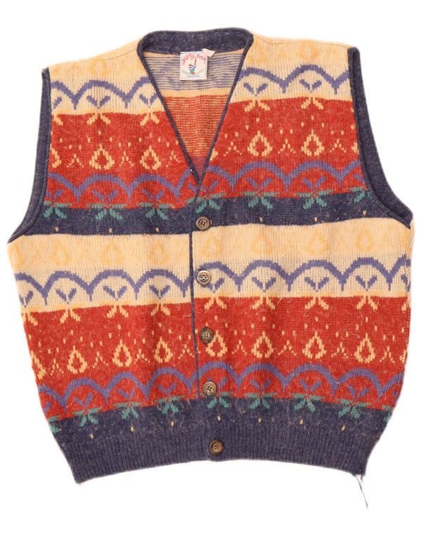 Pulover Cardigan Vintage pentru Barbati IT 50 Mediu Multicolor Fair Isle