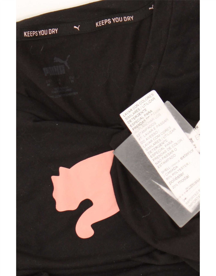 Tricou grafic Puma pentru femei Top UK 14 Medium Black Poliester