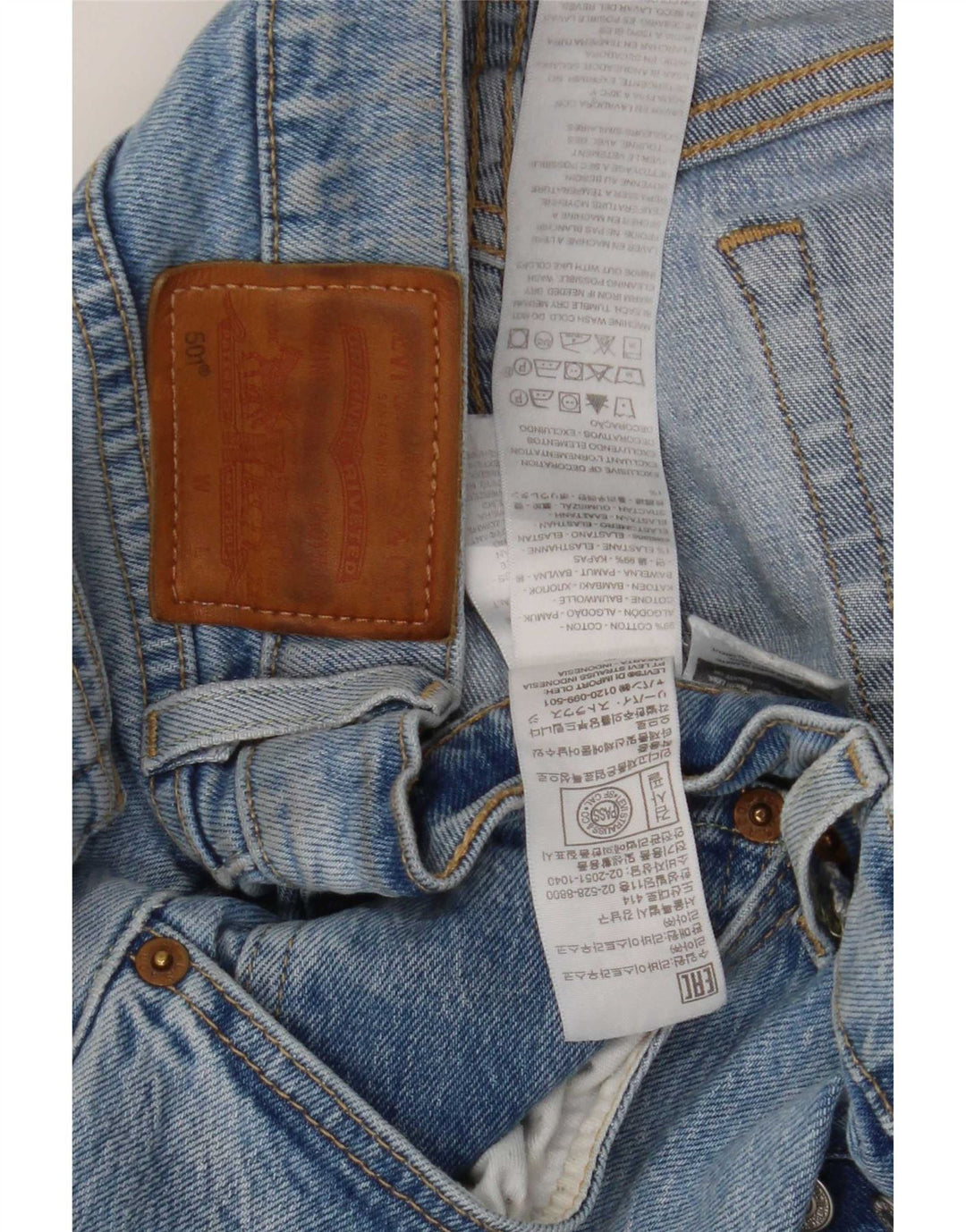 Blugi drepti pentru bărbați Levi's 501 W31 L26 Bumbac albastru