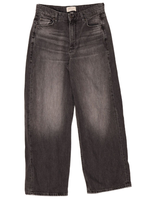 Marks & Spencer blugi pentru femei Per Una cu picioare largi UK 10 mici W30 L29 gri