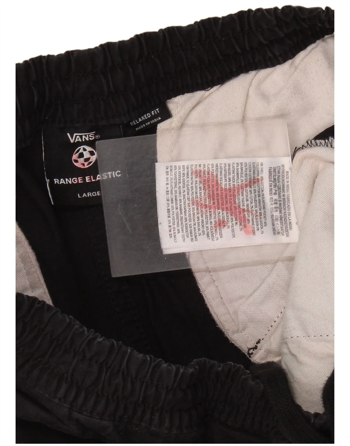 VANS Pantaloni casual pentru bărbați, cu croiala relaxată, mari, negru, bumbac