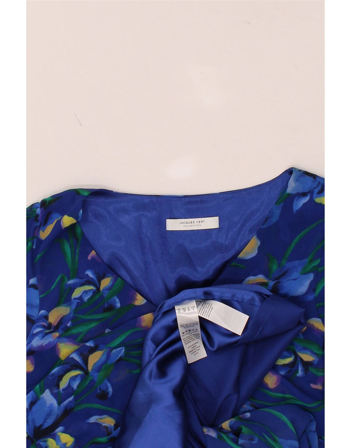 JACQUES VERT Womens Peplum Dress UK 10 Small  Blue Floral Polyester Vintage Jacques Vert and Second-Hand Jacques Vert from Messina Hembry 