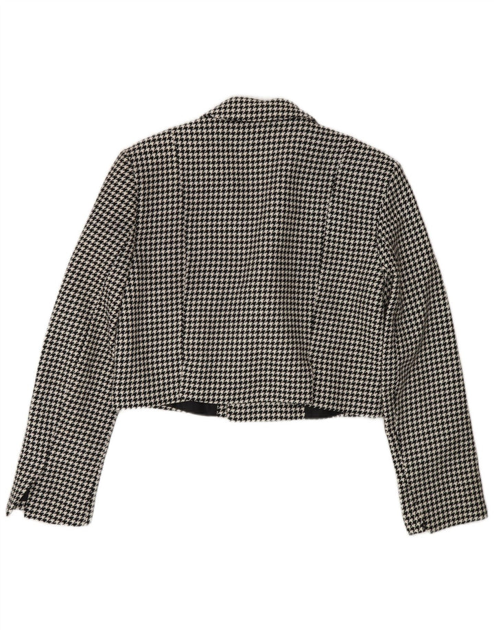 Jachetă bolero supradimensionată pentru femei Zara UK 10 mic, negru, picioare de găină