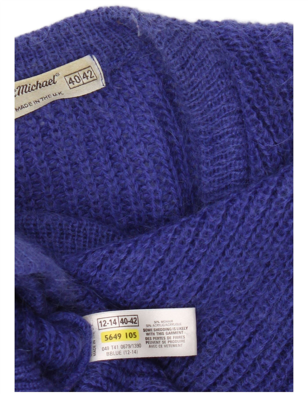 Pulover cardigan St Michael pentru femei UK 12/14 Medium Blue Mohair