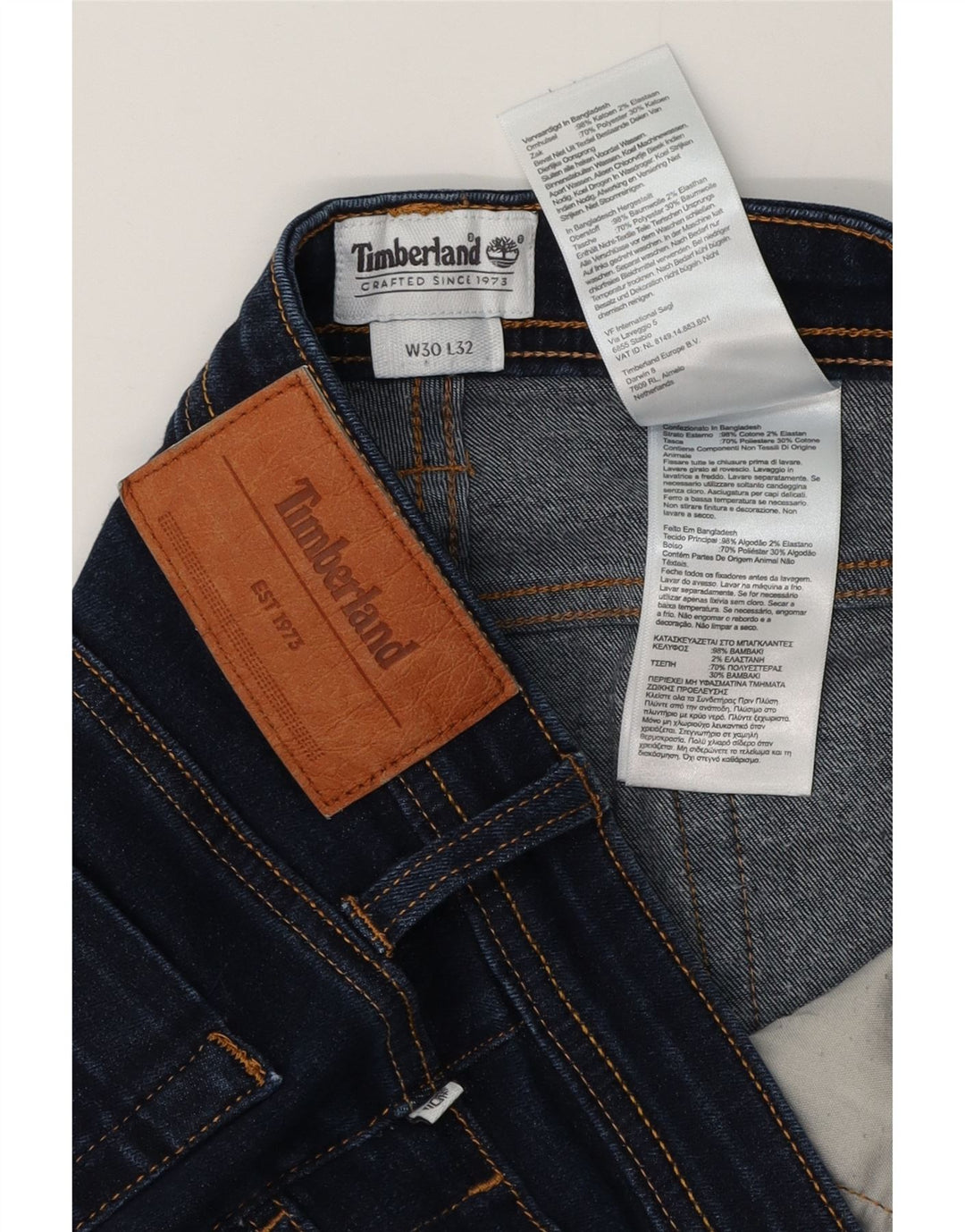 Blugi slim pentru bărbați Timberland W30 L32 bumbac bleumarin