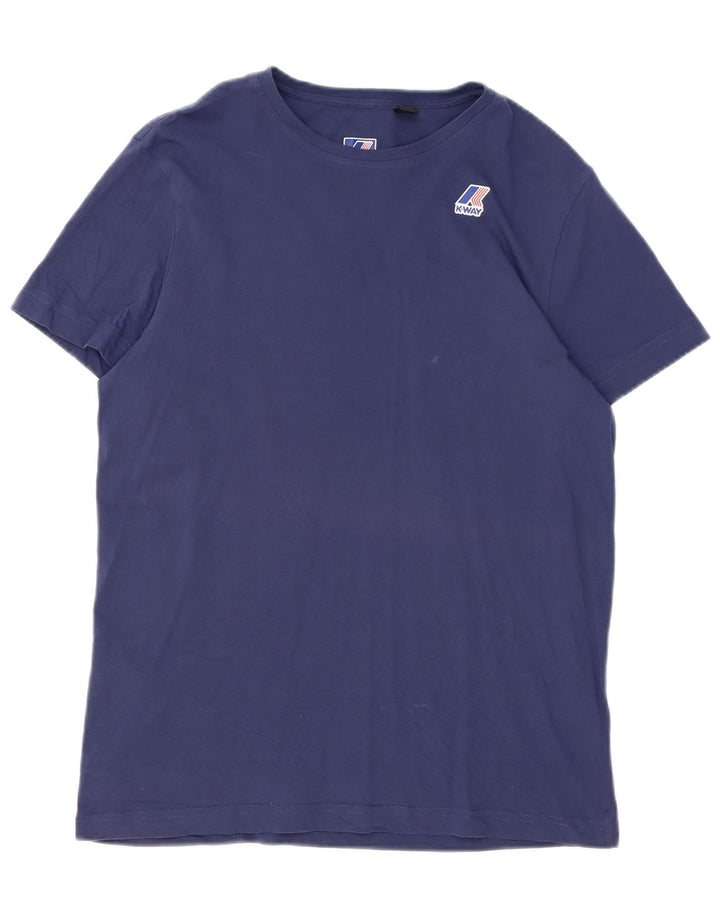 Tricou pentru bărbați K-Way Top mare din bumbac bleumarin