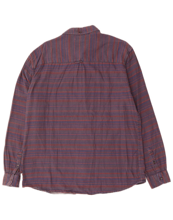 Cămașă WRANGLER pentru bărbați, cu tăiere obișnuită, 2XL, bumbac cu dungi, albastru bleumarin