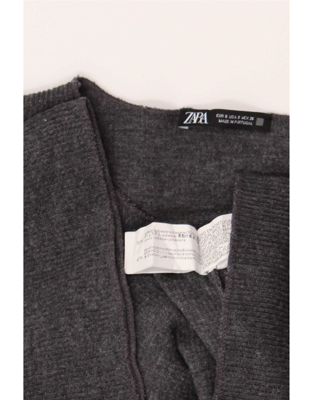 Tricou supradimensionat pentru femei Zara UK 10 Small Gri Poliester