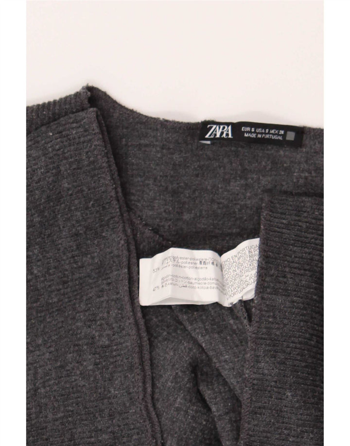Tricou supradimensionat pentru femei Zara UK 10 Small Gri Poliester