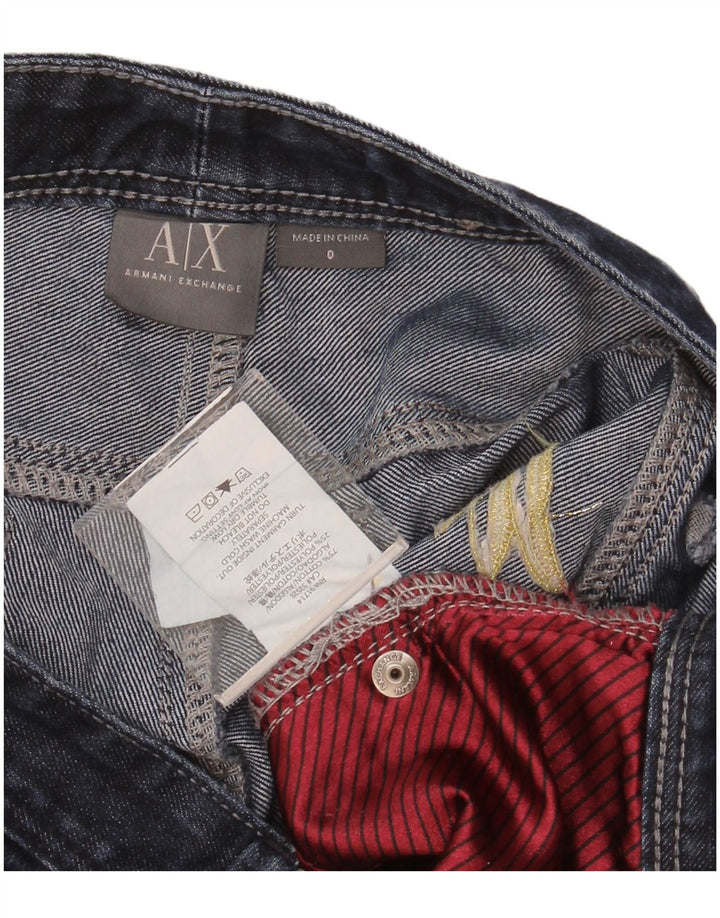 ARMANI EXCHANGE Blugi subțiri cu grafic pentru femei US 0 XS W28 L28 Bumbac albastru