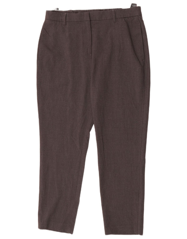 Marks & Spencer Pantaloni de costum pentru femei cu talie înaltă UK 14 Large W32 L26 Gri