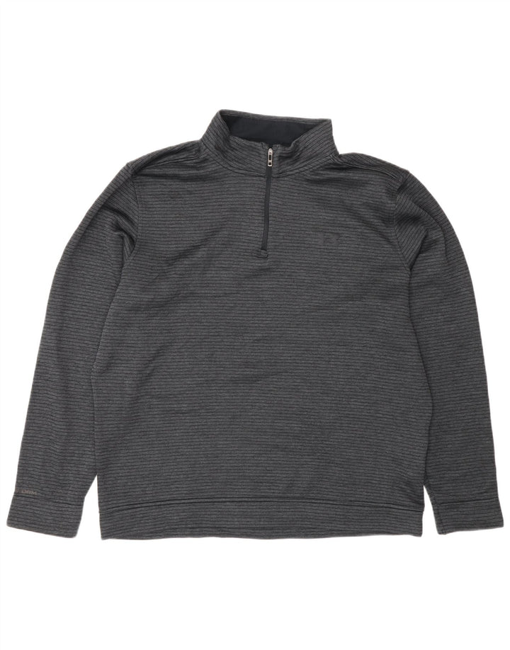 Top de trening Under Armour pentru bărbați Storm-Fit, cu fermoar și gât, cu dungi XL, gri