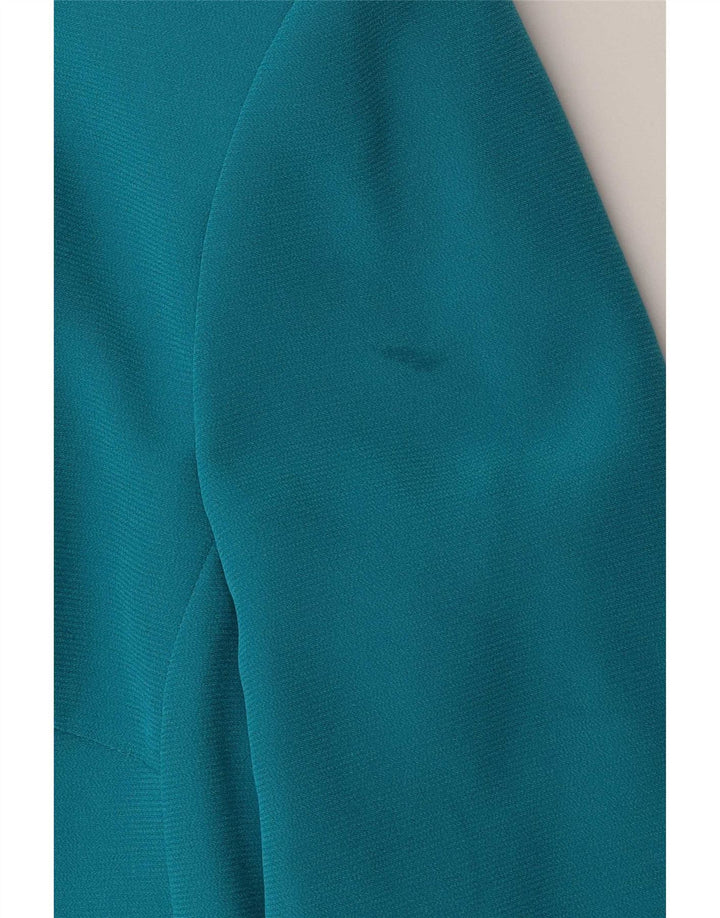 Jachetă Vintage pentru femei Crop Blazer UK 12 Medium Blue