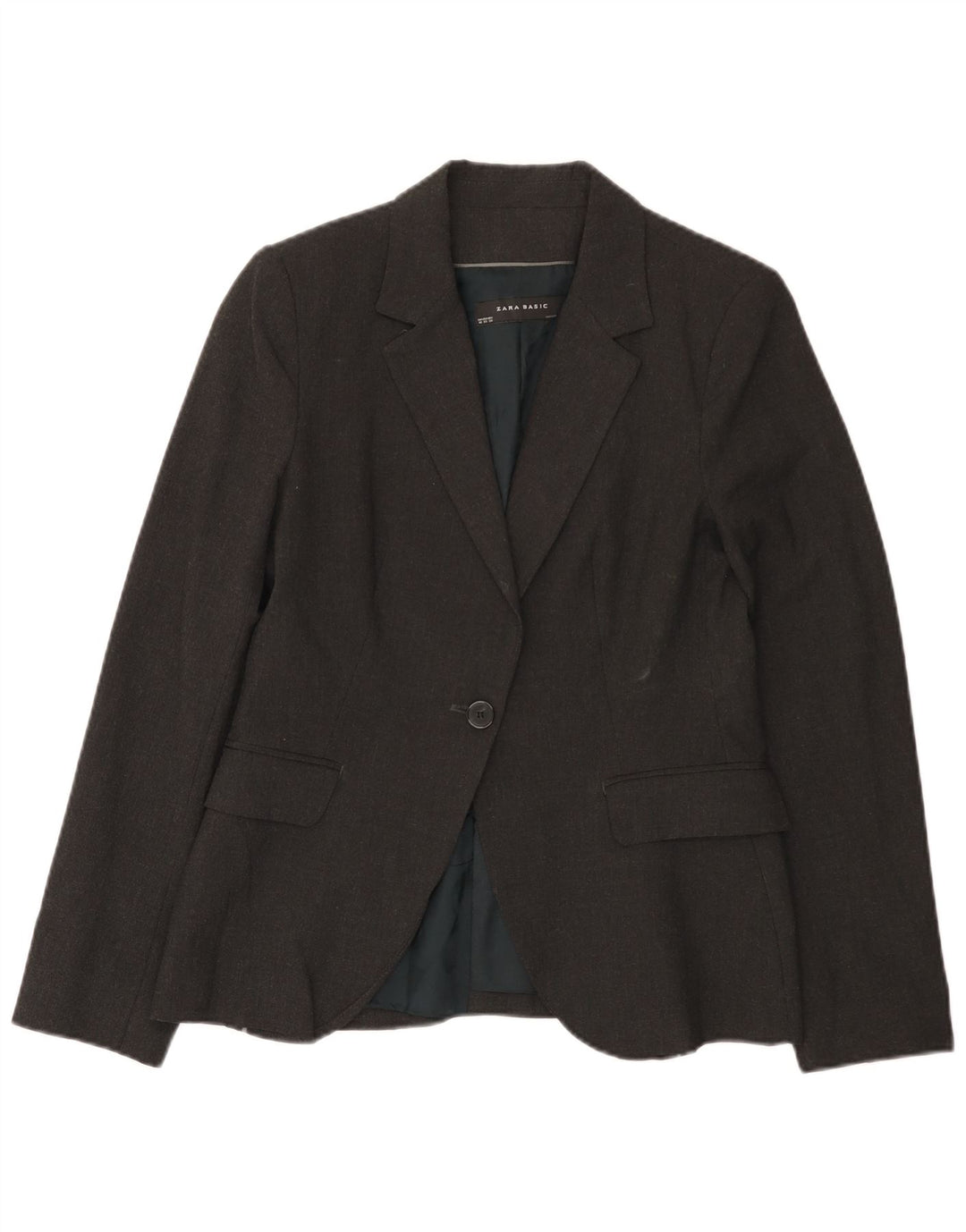 Jachetă Blazer Femei Zara 1 Buton EU 40 Gri Mediu