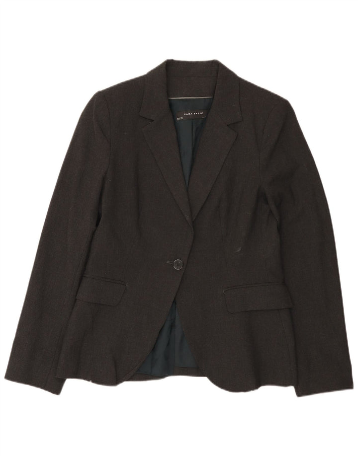 Jachetă Blazer Femei Zara 1 Buton EU 40 Gri Mediu