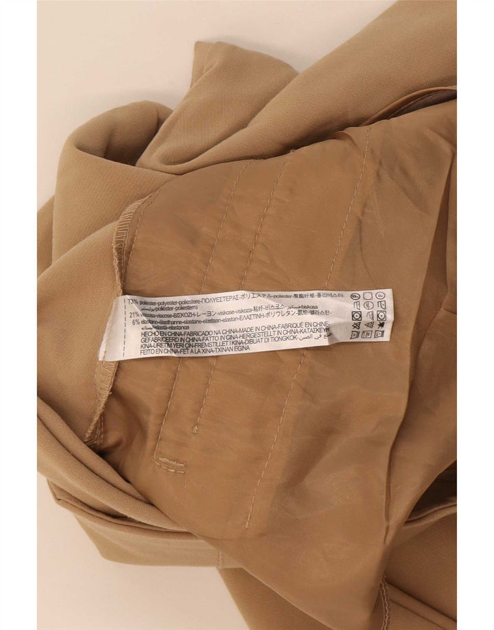 Pantaloni tăiați conici pentru femei Zara Mediu L28 L25 Poliester bej