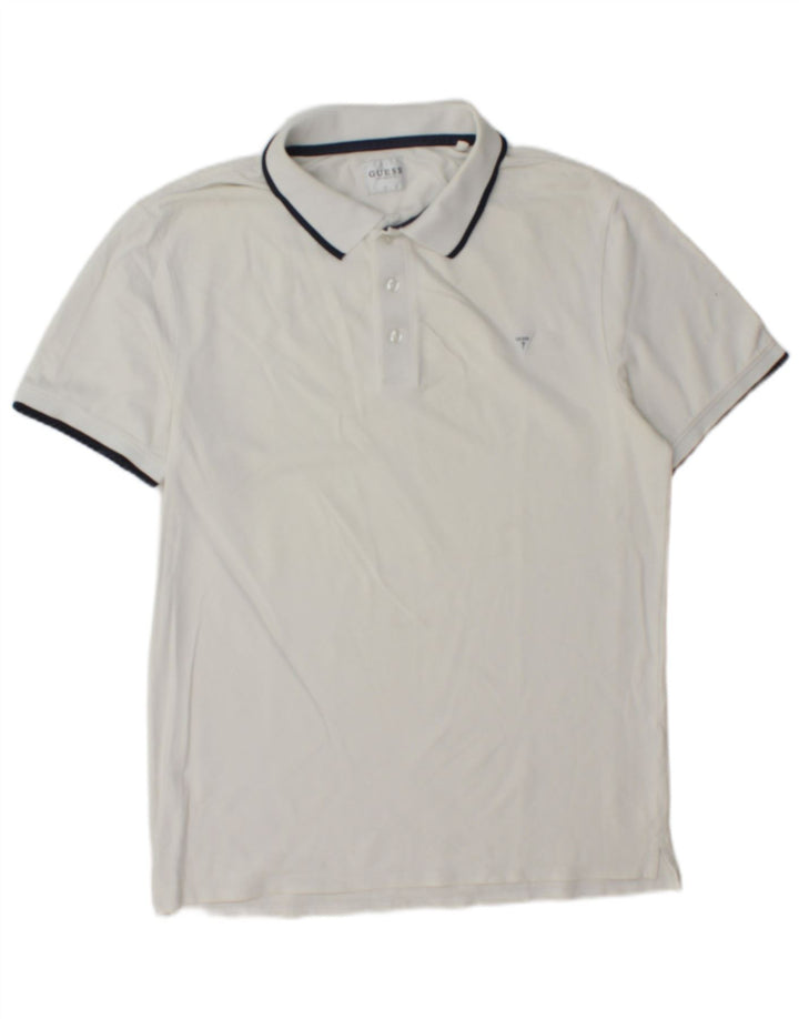 Tricou polo Guess pentru bărbați, mare, alb