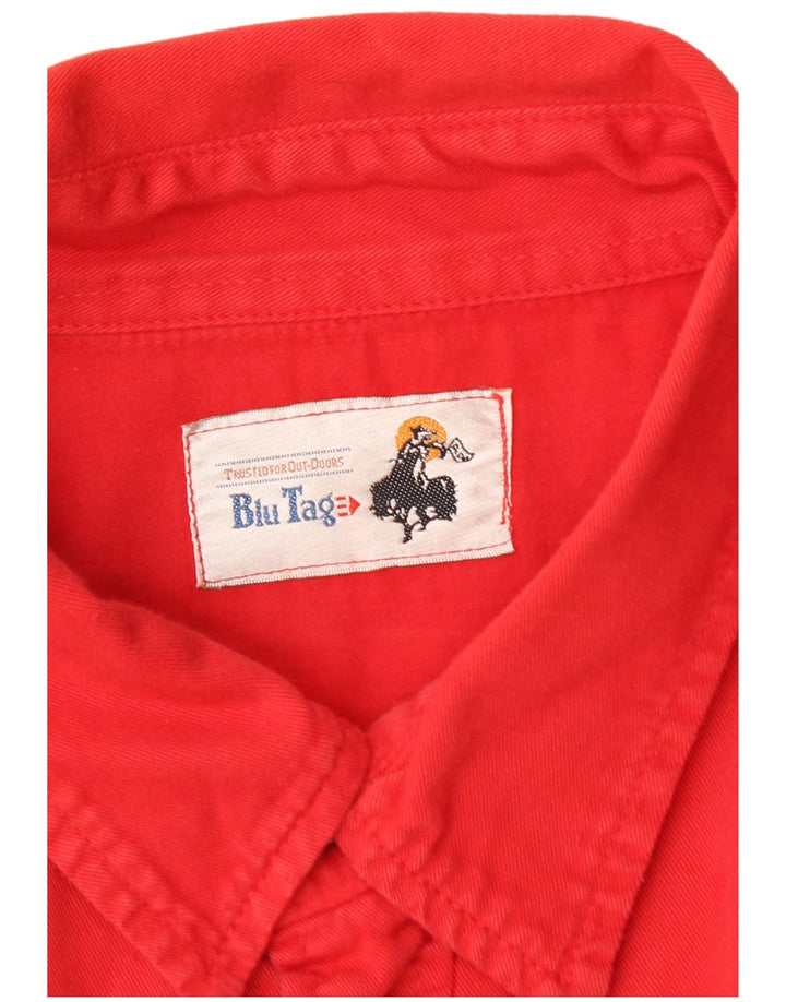 Cămașă Vintage bărbați din denim 3XL roșu
