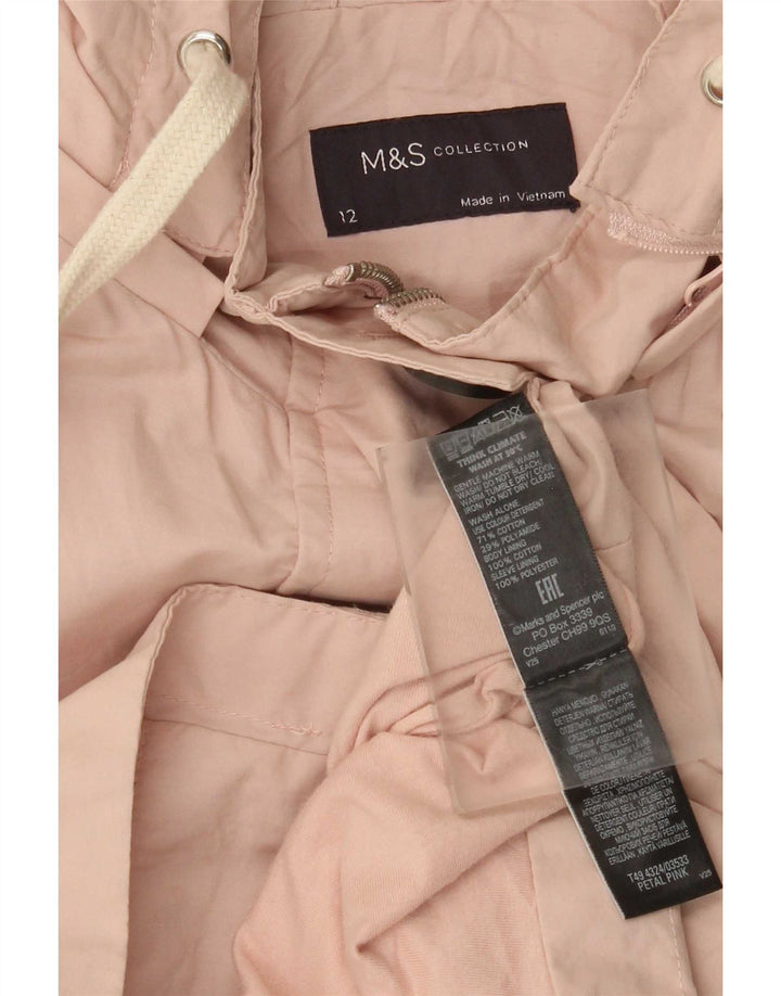 Jachetă parka militară cu glugă pentru femei Marks & Spencer UK 12 Roz mediu