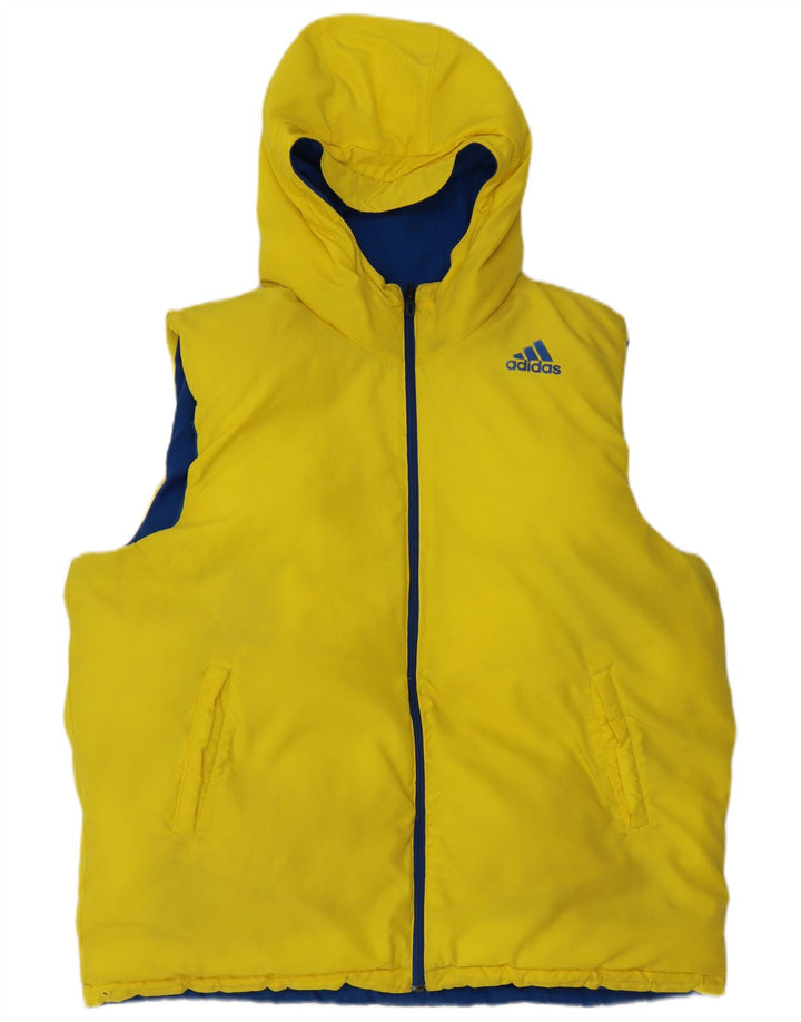 Gilet căptușit reversibil cu glugă ADIDAS UK 42 XL Albastru