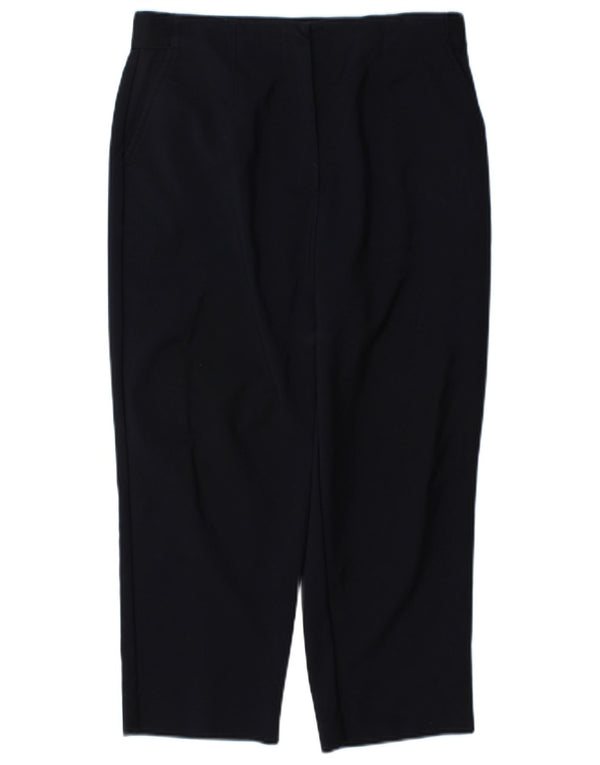 Pantaloni Capri pentru femei Marks & Spencer UK 12 Medium W30 L22 Bleumarin Bumbac