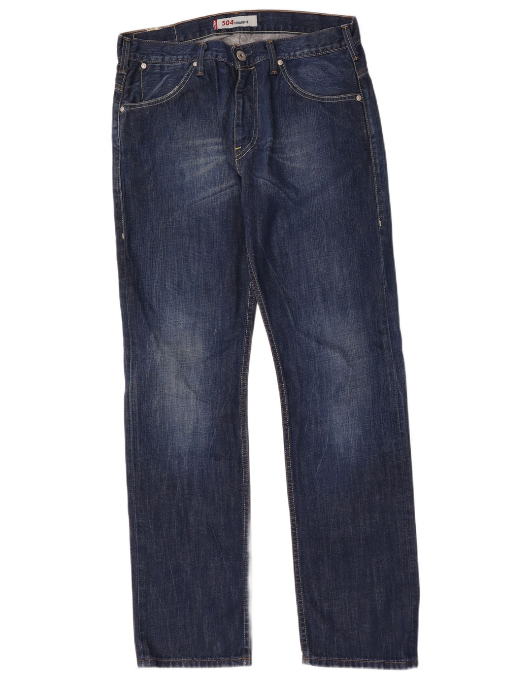 Blugi drepti pentru bărbați Levi's 504 W33 L32 Bumbac albastru