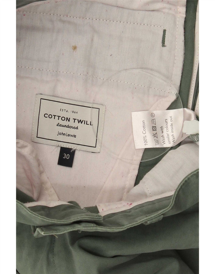 Pantaloni scurți chino John Lewis pentru bărbați, bumbac verde mediu W30