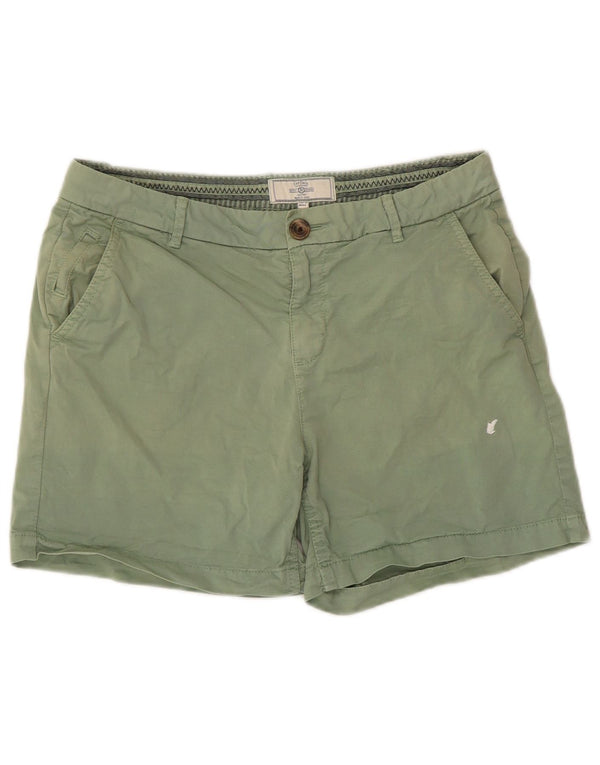 Fat Face Womens Chino Shorts US 6 Medium W30 Green Cotton