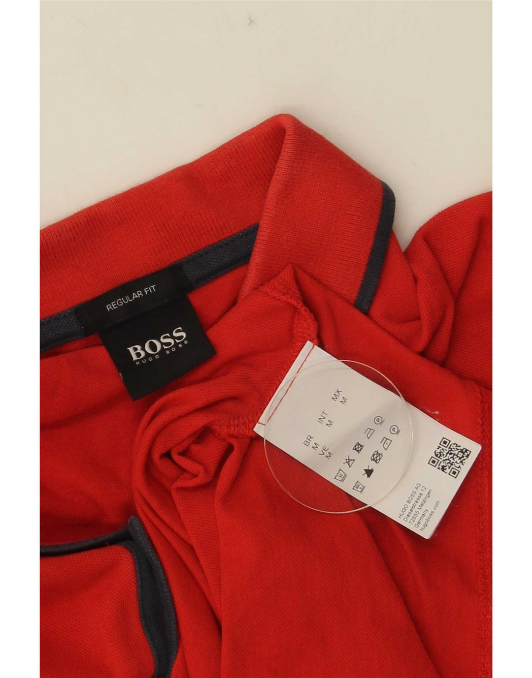 Cămașă polo Hugo Boss pentru bărbați, bumbac roșu mediu