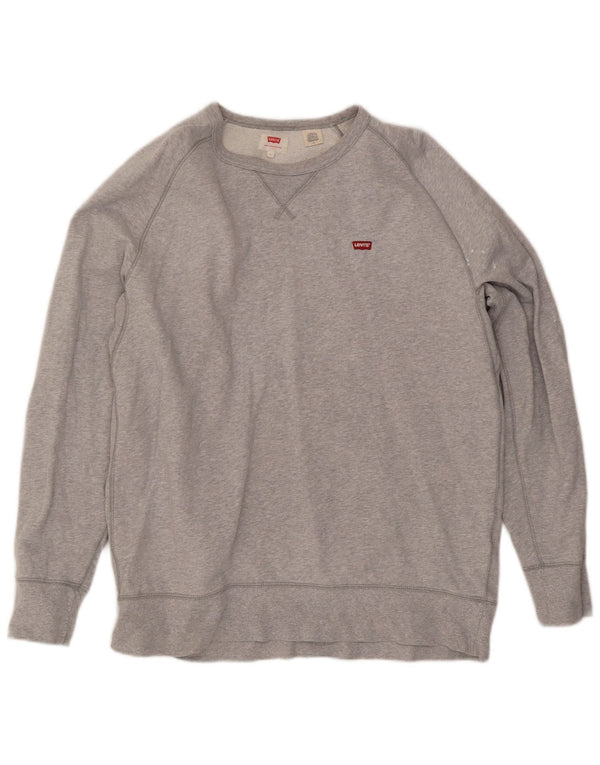 Pulover pentru bărbați Levi's Pulover mare, gri bumbac cu pete