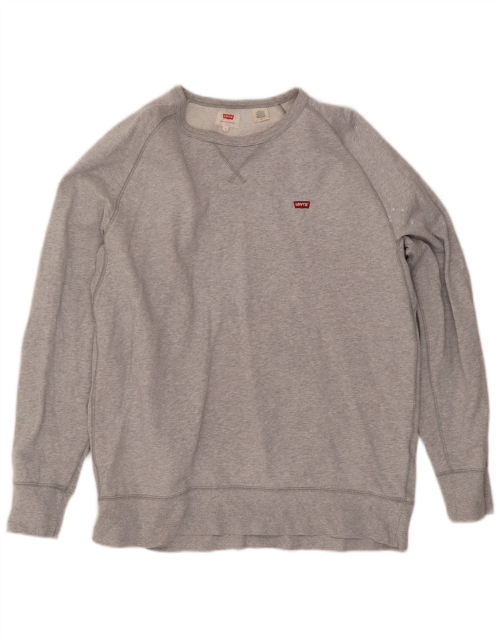 Pulover pentru bărbați Levi's Pulover mare, gri bumbac cu pete