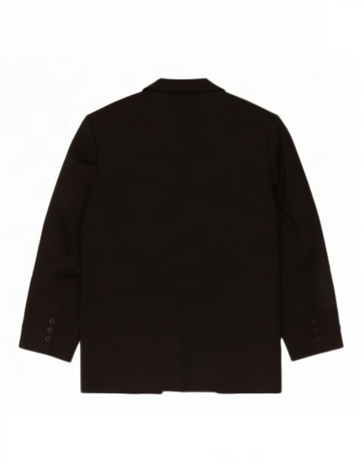 Topshop Jachetă pentru femei supradimensionată cu 3 nasturi, UK 10, poliester negru mic