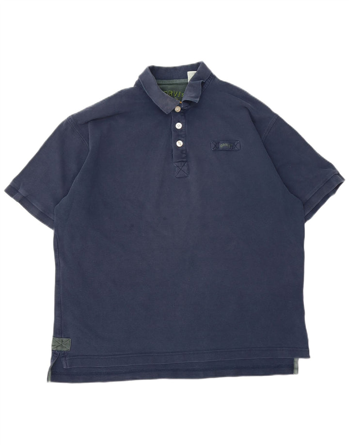 Tricou polo pentru bărbați Orvis, mare, bleumarin, bumbac