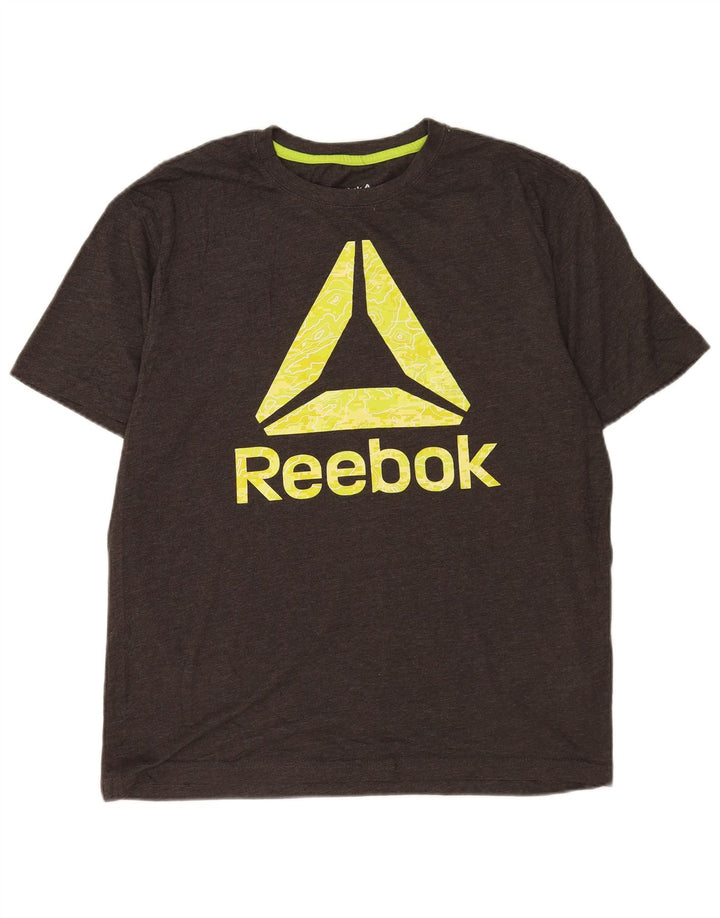 Tricou grafic Reebok pentru bărbați Top mare din bumbac gri
