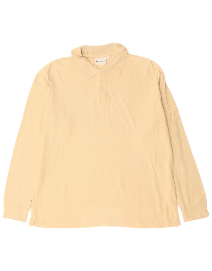 DIADORA Tricou Polo pentru Barbati IT 50 Medium Bej Bumbac
