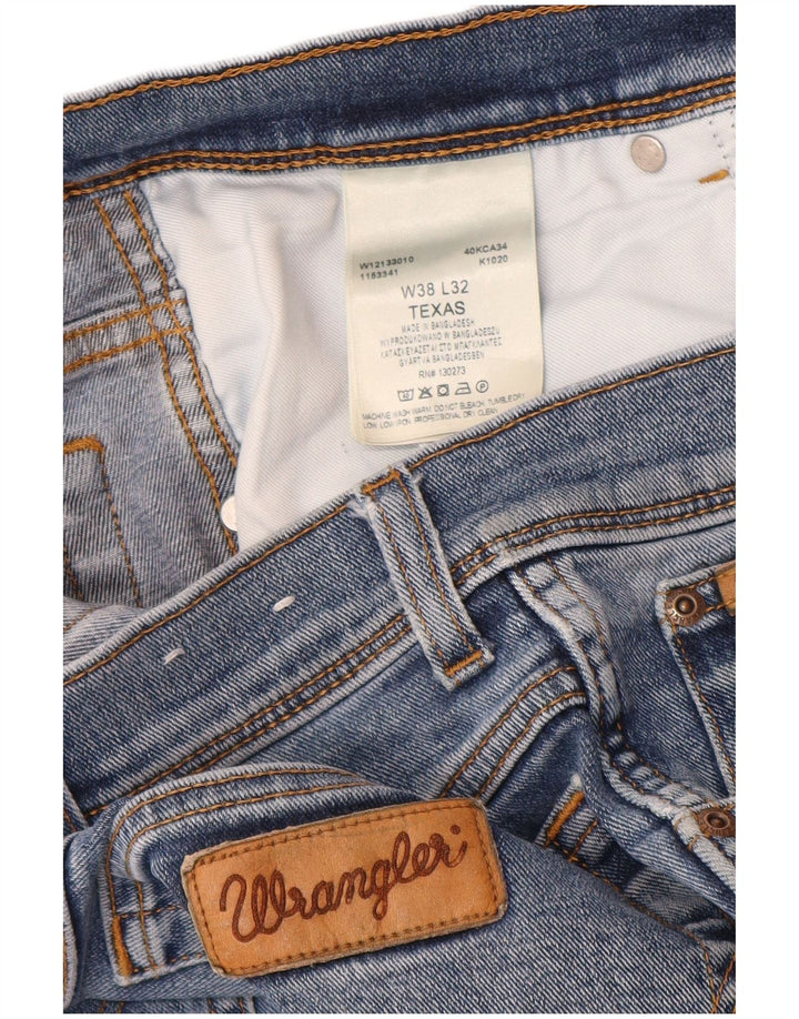 Blugi drepte pentru bărbați Wrangler Texas W38 L32 Bumbac albastru
