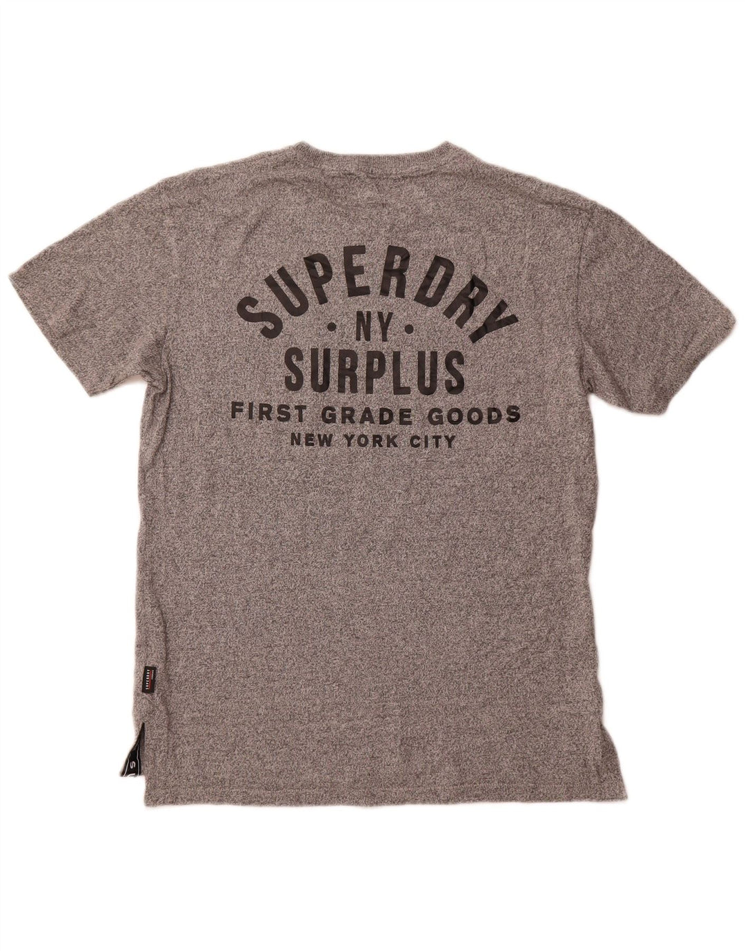 Tricou grafic pentru bărbați Superdry Top din bumbac cu pete gri mediu