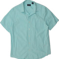 CHAPS Mens Short Sleeve Shirt Large Blue Cotton Vintage Chaps and Second-Hand Chaps from Messina Hembry 