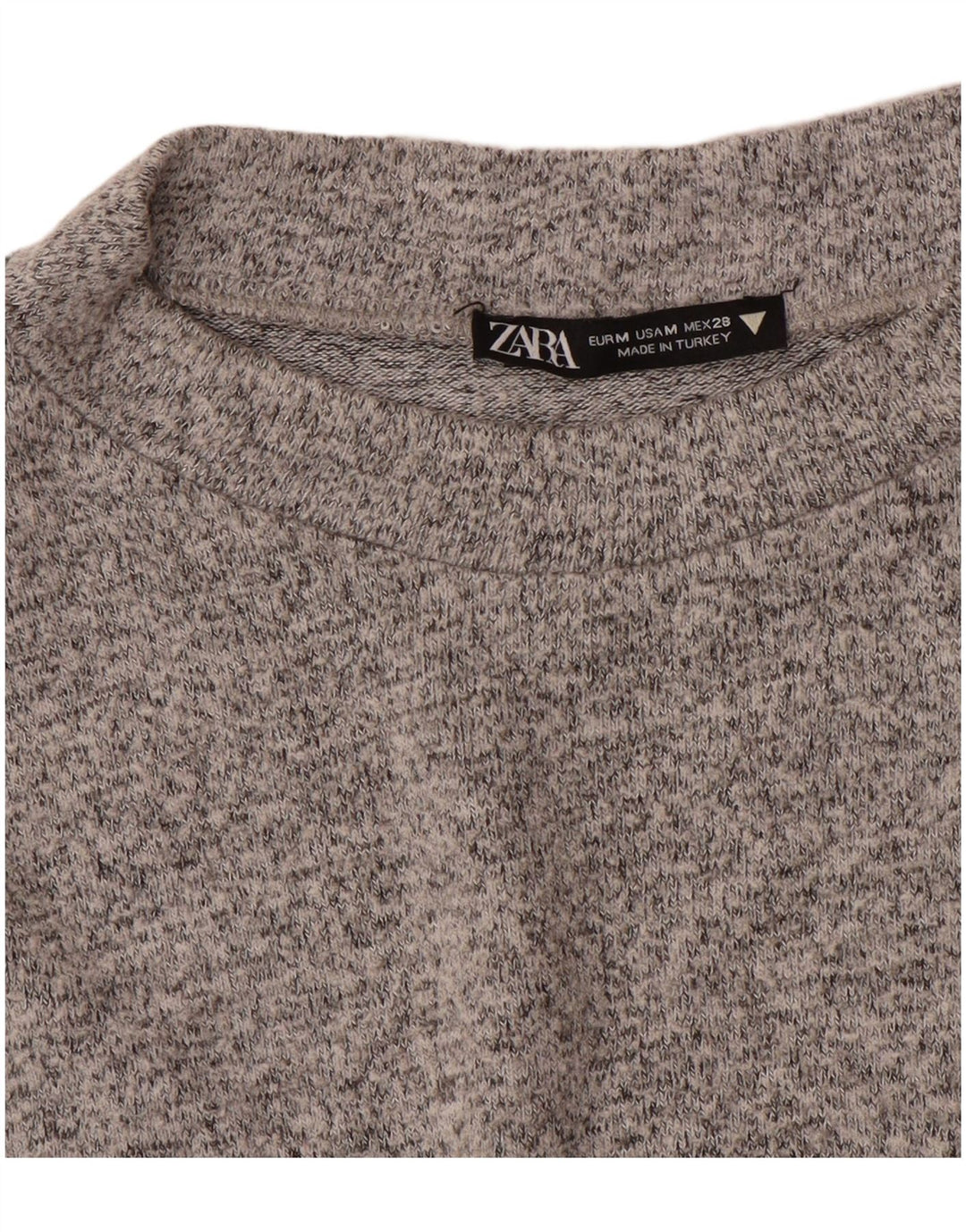 Pulover pentru damă Zara, cu gâtul turn, UK 12, gri mediu