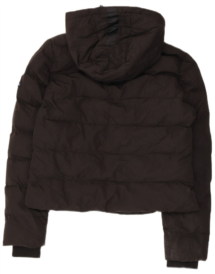Jachetă căptușită cu glugă pentru femei SUPERDRY UK 12 Poliester mediu negru